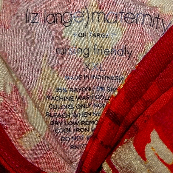 Brand New☆Plus Size LIZ LANGE MATERNITY & Nursing Bright Tank blouse 2X - Picture 3 of 13